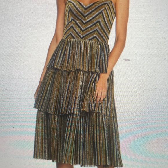 Metallic multi-color cocktail dress
